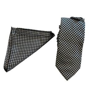 ✨ 2Pc Alexander Julian Colours Checkered Tie and Hanky